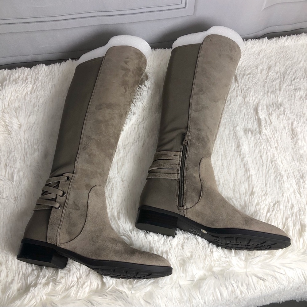 Vince Camuto Gray Suede Tall Boots Sz 9 NEW in box